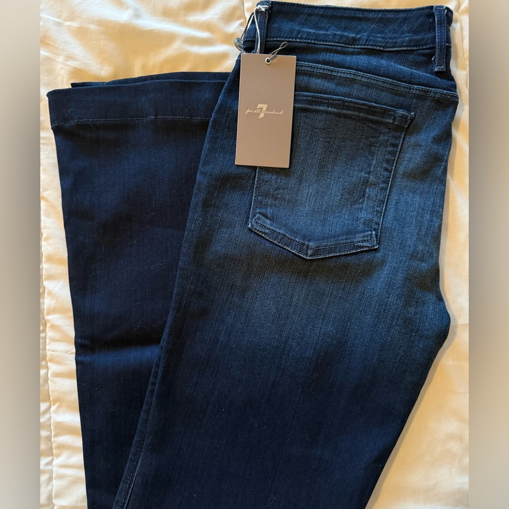 7 For All Mankind Women's Indigo Straight Leg Jeans